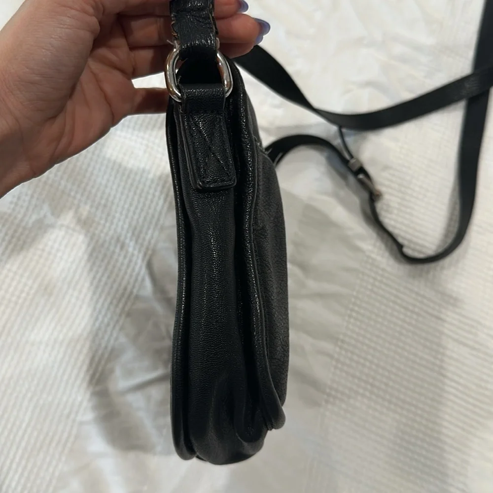 Michael Kors black leather shoulder bag